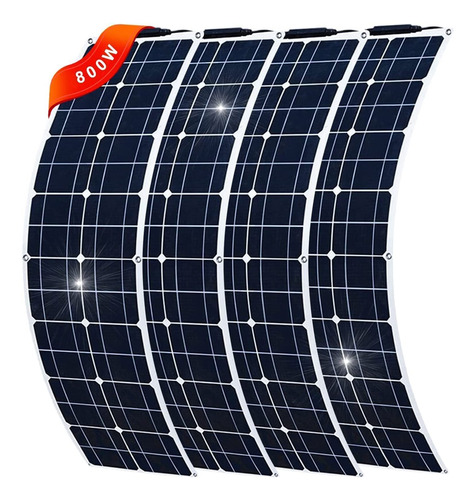 Panel Solar Flexible Monocristalino Para Caravana Carrito