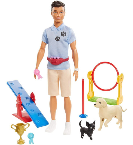 Imagen 1 de 6 de Ken Barbie Set Ken Entrenador De Perros 100%original Mattel 