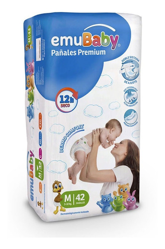 Pañales  Emubaby Premium - Talla M - 42 Uds. 