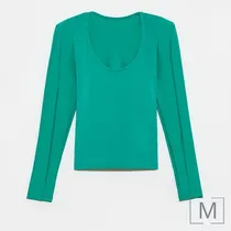 Comprar Remera Manga Larga Blusa Con Hombreras Tendencia Vs Colores