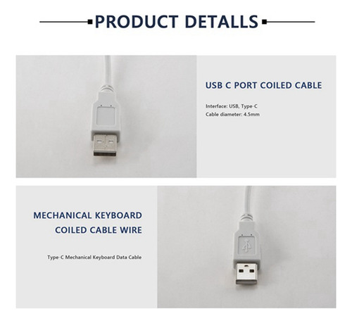 Wpd Cabo Enrolado Teclado Mecânico Com Fio C Gh60 Usb C