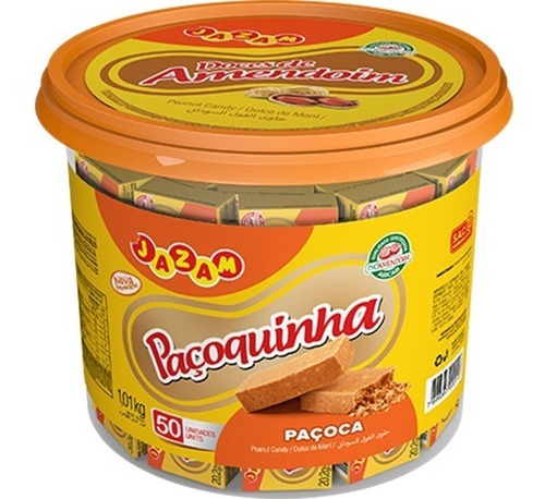 Tarro De Pacoquitas Dulce De Mani Jazam 1,01 Kg 50 Unidades