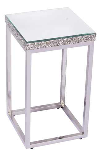 Crush Diamond - Mesa Auxiliar Con Pedestal Con Espejo