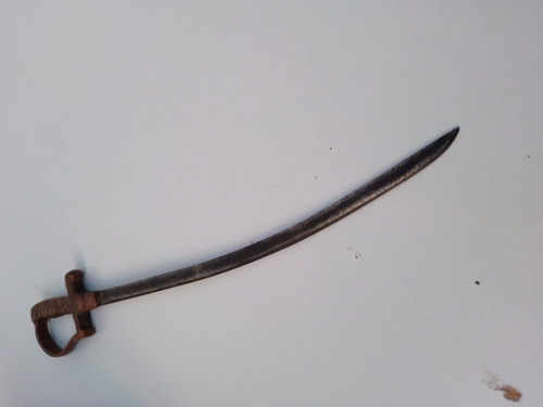 Antiguo Abre Cartas Sable Corvo Espada Bronce Y Hierro 22cm (Usado)