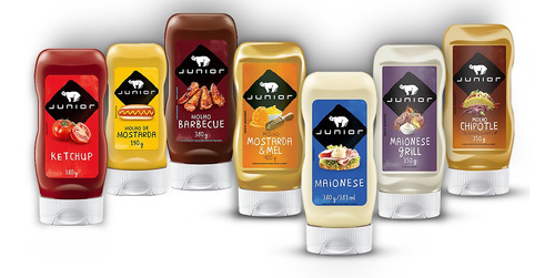 Imagem 1 de 10 de Combos Molhos Junior - Ketchup, Mostarda, Barbecue, Maionese