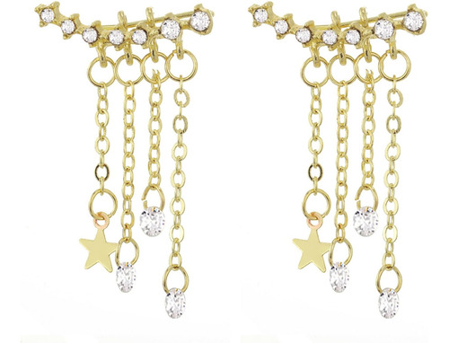 Pendientes De Cristal De Estrella Para Mujeres Y Niñas, Chap