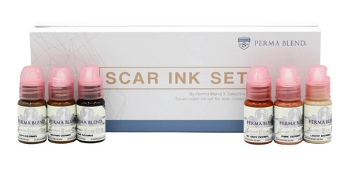 Permablend Cicatriz Scar Set Pigmentos Para Cicatrices Color Marrón