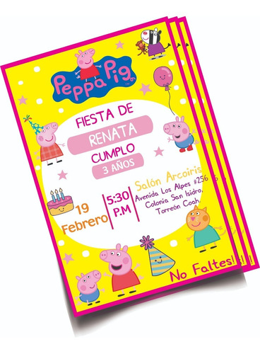 Invitación Peppa Pig -imprimible-
