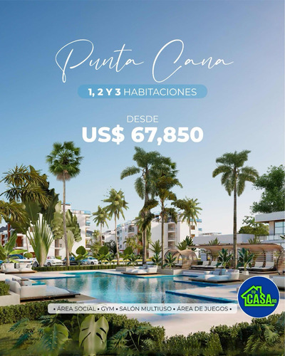 Apartamentos En Planos De 1,2 Y 3 Habitaciones En Punta Cana
