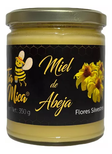 Miel De Abeja 100% Pura, Tía Mica, Flores Silvestres, 350 Gr