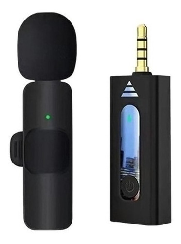 Microfonos Inalambrico Solapa 3.5 Camara Parlante Celular Pc Color Negro