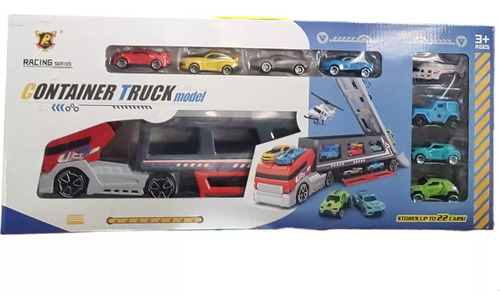 Camion Mosquito Container Truck Model Racing Series Color Rojo
