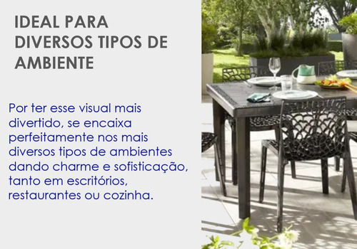 Jogo Conjunto De Mesa 80x80 Com 4 Cadeiras Gruvyer Moderna