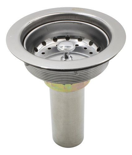 Cespol Con Contracanasta De Acero Inox Para Tarja Fregadero Cromado