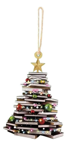 3 Adornos Para De Navidad Con Forma De Libro, Regalos Para A