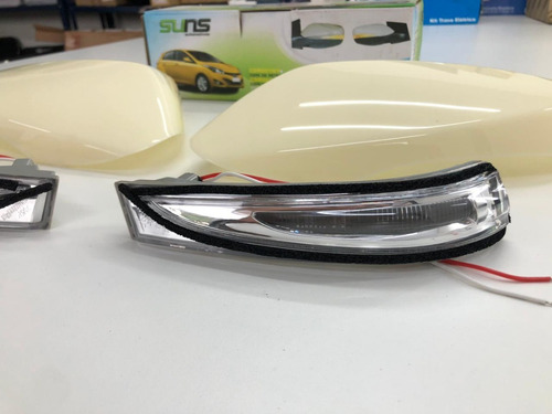 Par Capa Retrovisor Hb20 C/ Seta Pisca 12/16 Primer Pintura