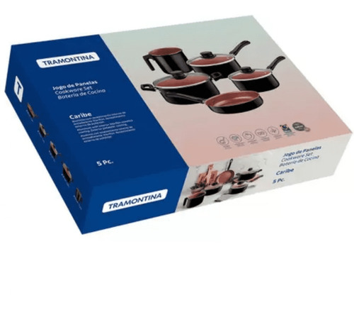 Conjunto Jogo De Panelas Antiaderente 5 Peças Tramontina