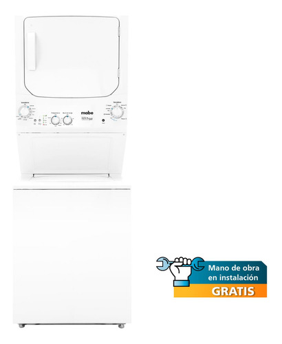 Centro De Lavado Mabe Secadora Gas 20kg Blanco Mclc2040gsbb0
