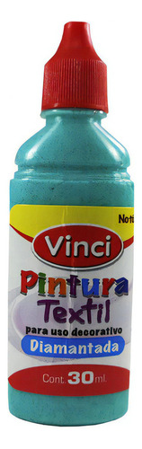 Pintura Textil Diamantada Vinci 30ml Verde 1 Pzs