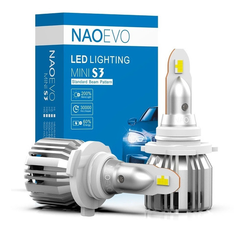 Focos Led S3 9000lm 45w Base H7 Luz Blanca Naoevo