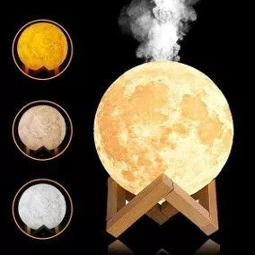 Imagen 2 de 3 de Lampara De Luna 3d Led Relieve Promocion