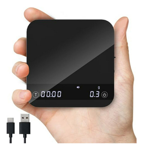 Báscula De Café Mini Con Temporizador Automático, Recargable