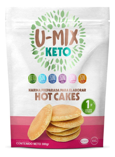 Premezcla Hot Cakes Keto U- Mix 300gr/ Harina Para Hot Cakes