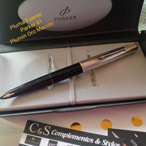 Parker 61 Usa, Antigua Pluma Fuente, Plumín Oro Macizo.