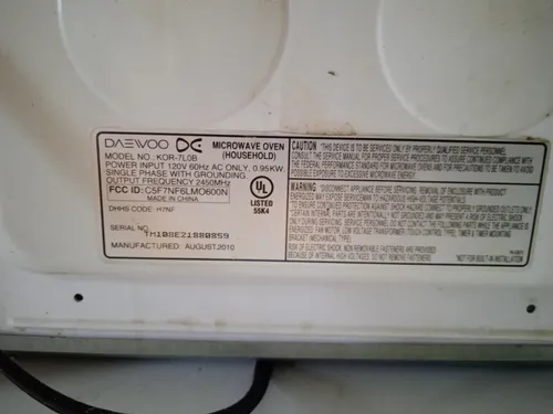 Horno Microndas (Usado)