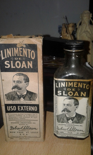 Antiguo Frasco Medico De Linimento