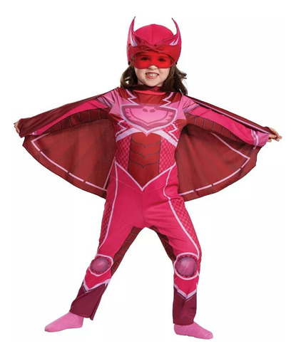 Disfraz Owlette Pj Mask - Héroes En Pijamas Talla 3-4 Y 4-6