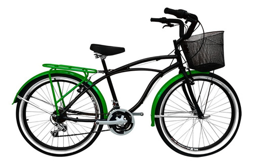 Bicicleta Playera Hombre Rin 26 18 Cambios Color Verde
