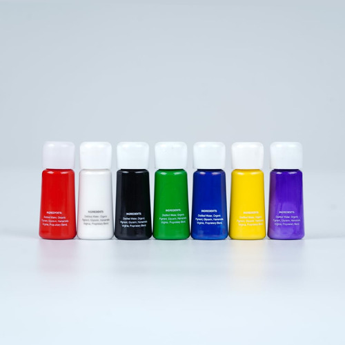 Tinta De Tatuaje Dragonhawk Premium Juego 7 Colores 0.2 Fl O Juego De 7 Colores Distintos
