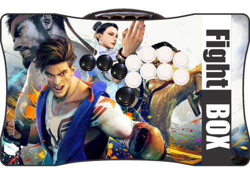 Cont. Arcade Fightbox Para Pc 12 Sanwa Originais Com Fio!
