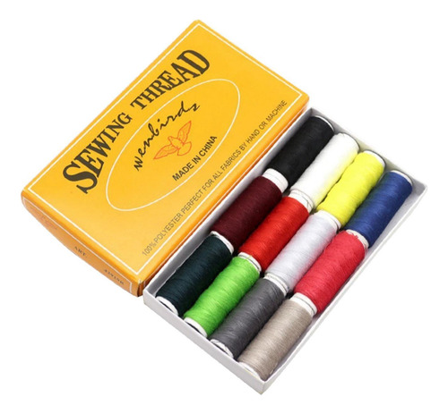 12 Piezas De Hilos De Costura Kit De Subprocesos Mini