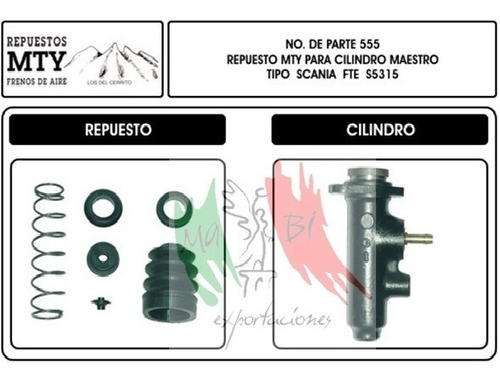 Frenos De Aire Repuesto Mty 555 Para Cilindro Maestro