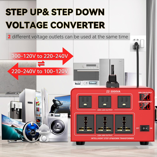 Convertidor De Voltaje De 3000 W, Transformador Automá...