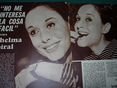 Thelma Biral Cosa Facil Clipping Revista Radiolandia