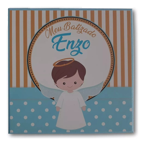 Caixa Batizado / Batismo Personalizada - Anjo Menino