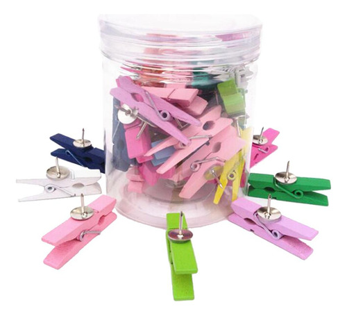 Pinzas De Madera De Colores 100x Para Ropa Con Pinzas Para