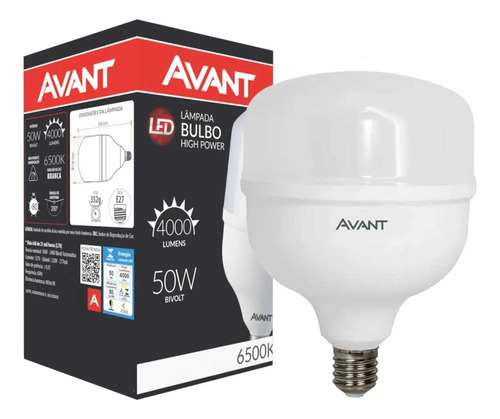 Kit 30 Peças Lampada Bulbo Led 50w Alta Potência Luz Branca