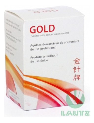 Agulha De Acupuntura 25x25mm Cx C/100 Unid - Gold