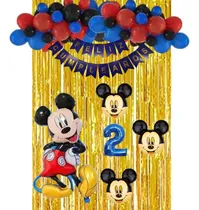 Comprar Pack De Globos Festejo De Mickey Mouse + Cortina Y Banderín Mickey Mouse Nro. 2