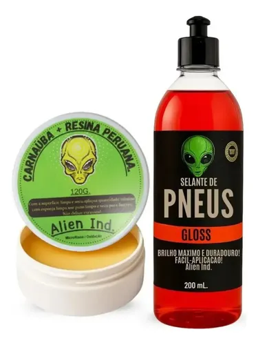 Cera Alien Lataria E Revitalizador Pneu Borracha Carro Moto