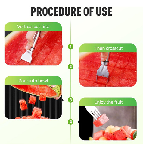 Cortador De Melancia, Faca De Frutas De Dois Dentes
