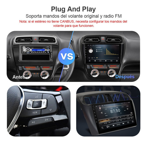 Estéreo 2gb Para Mitsubishi Mirage Dodge Attitude 2015-2020