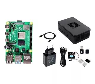 Kit Raspberry Pi 4 Pi4 Model B 8gb Case Cartão 32gb Fonte