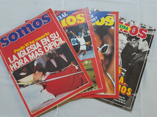 #z Lote 4 Revistas Somos Años 1977, 1978 Y 1982 Ver