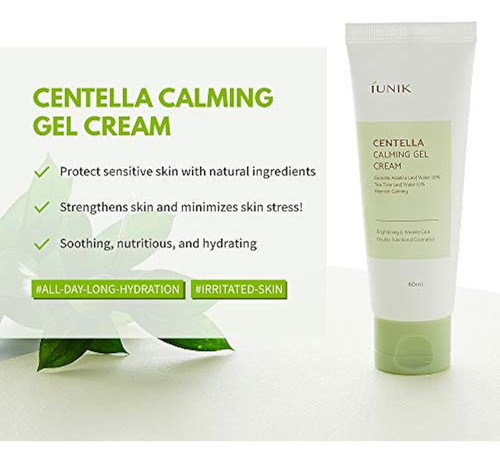 Iunik Centella Gel Calmante Crema 60 Ml Con Makep Rem Seguro