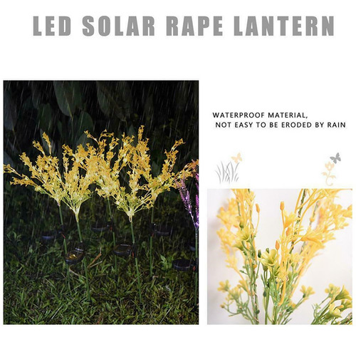 Lámpara Solar Led N Con Forma De Flor De Colza, Complemento